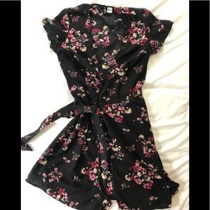 H&M Black Floral Dress